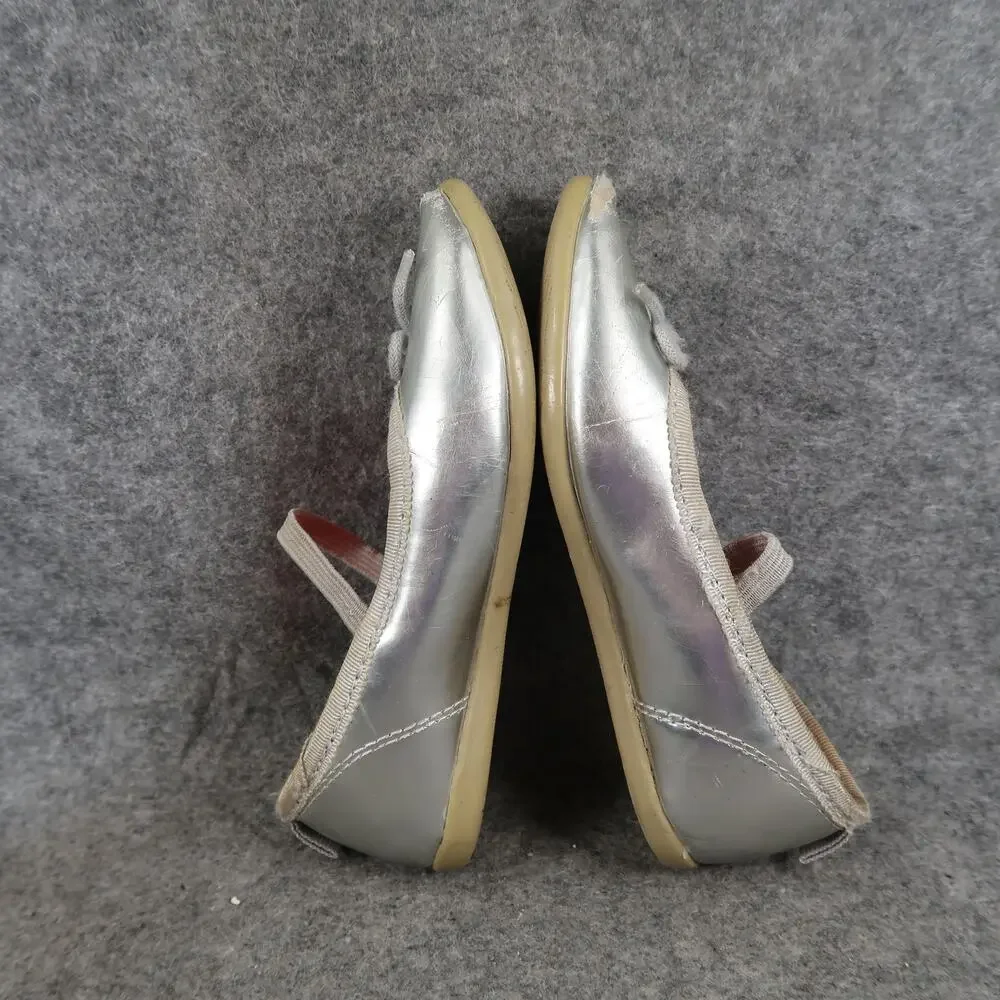 Carters Shoes Kids Toddler 9 Ballet Flats Mary Jane Elastic Strap Metallic Girls